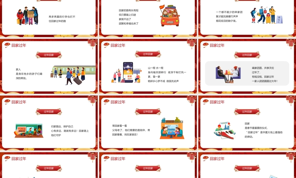 红色国潮风回家过年PPT通用.pptx