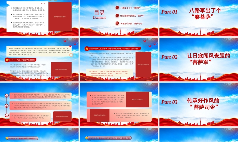 介绍开国将帅红色英雄人物廖容标的故事PPT菩萨司令廖容标事迹学习PPT课件（带内容）.pptx