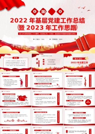 XX国企2022年基层党建工作总结暨2023年工作思路专题党课PPT课件（带内容）.pptx