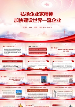 弘扬企业家精神加快建设世界一流企业PPT课件（带内容）.pptx