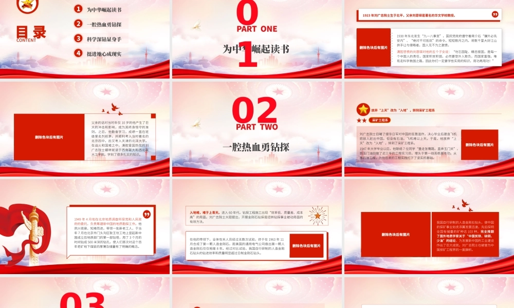 中国钻探之父刘广志院士先进事迹学习PPT课件（带内容）.pptx