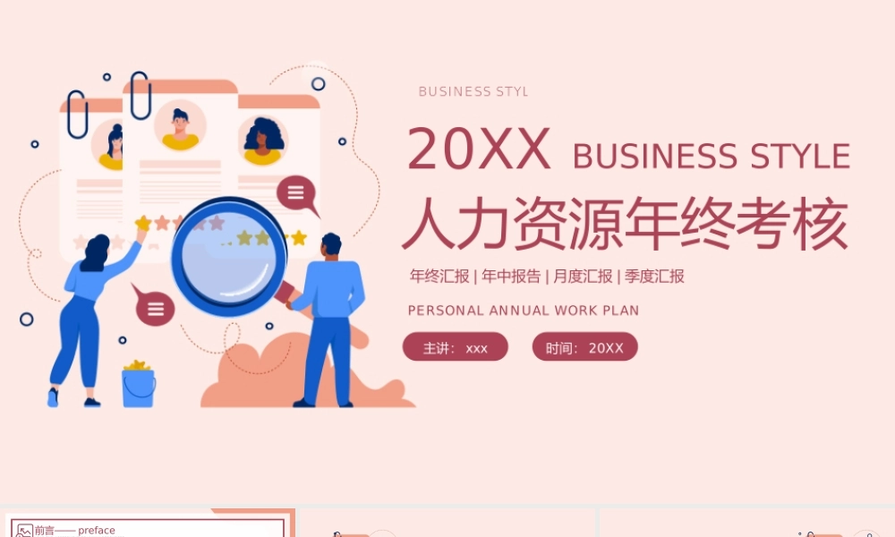 人力资源年终考核PPT模板.pptx