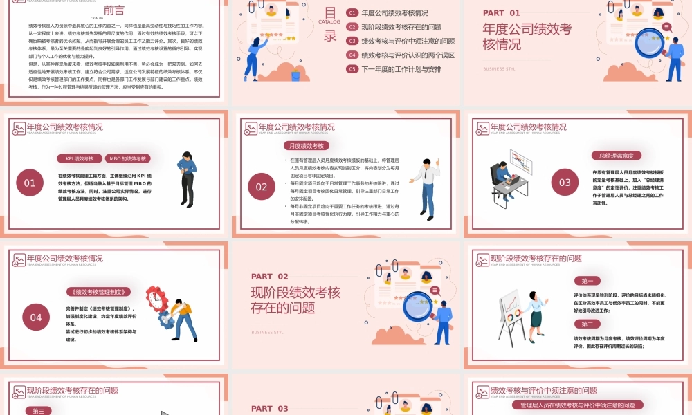 人力资源年终考核PPT模板.pptx