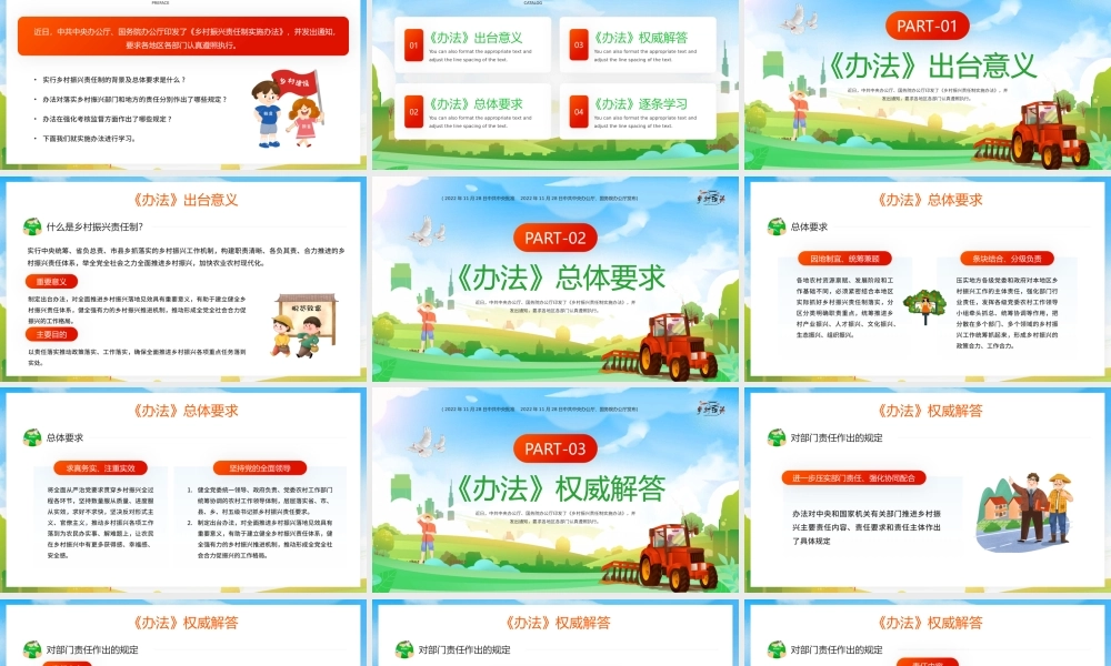 乡村振兴责任制实施办法PPT确保全面推进乡村振兴各项重点任务落到实处PPT课件（带内容）.pptx