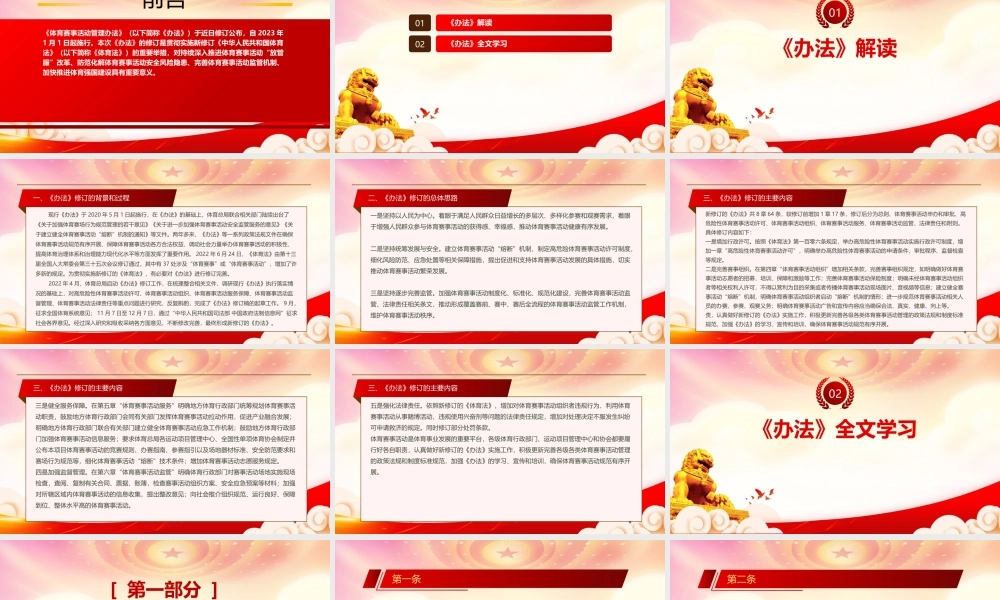 2022《体育赛事活动管理办法（2022修订）》重点要点内容学习PPT课件（带内容）.pptx