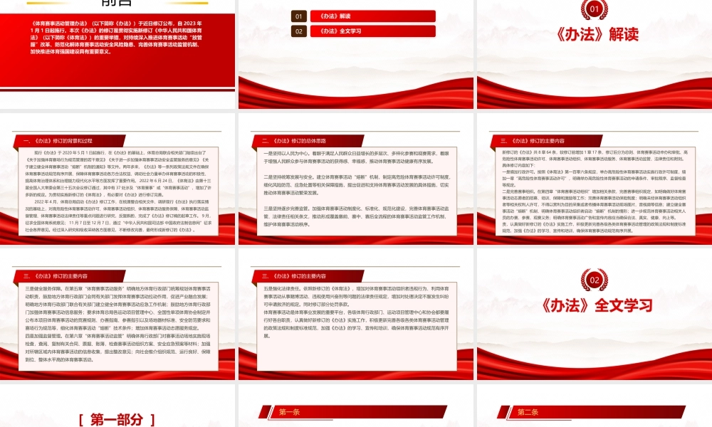 2022《体育赛事活动管理办法（2022修订）》全文学习PPT课件（带内容）.pptx