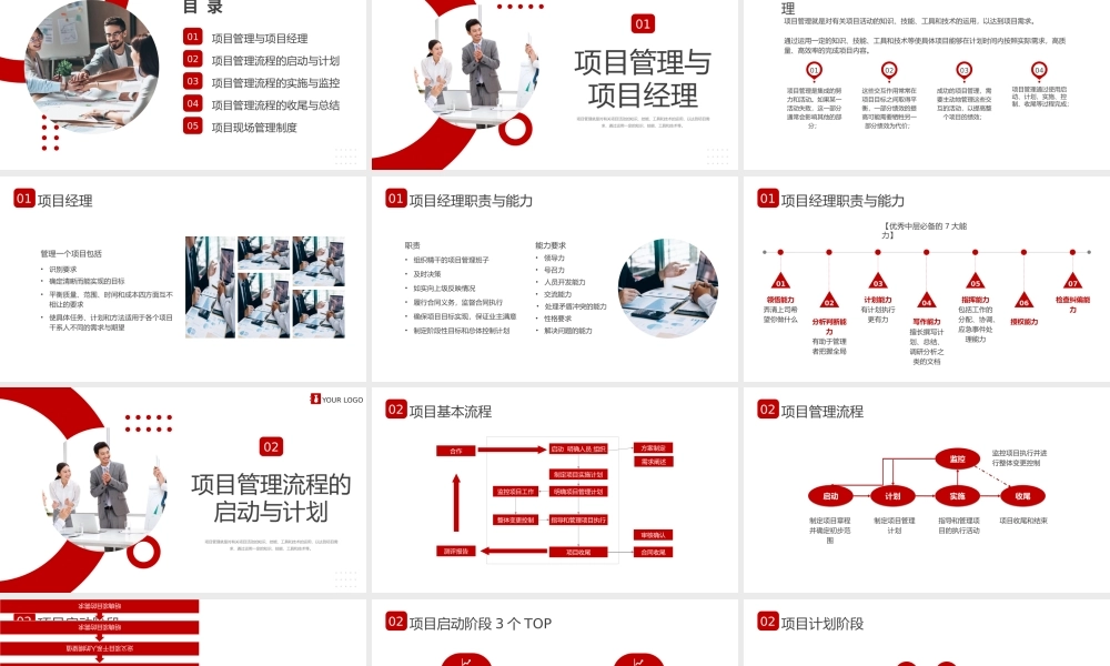 红色商务培训项目管理PPT.pptx