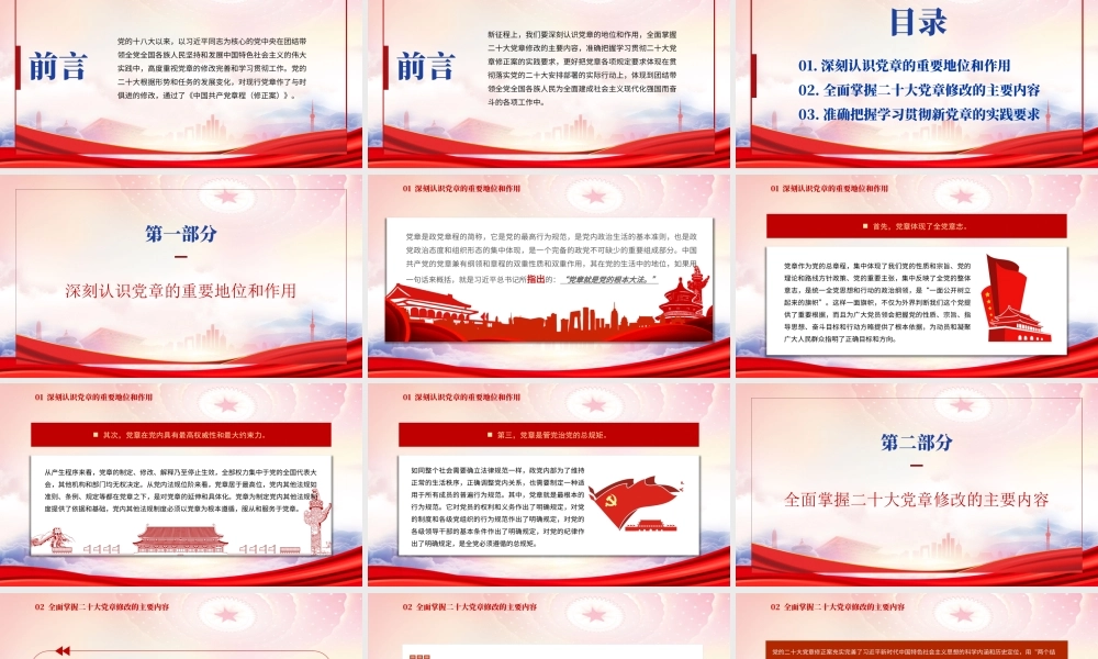 学习2022新党章奋进新征程PPT准确把握学习贯彻新党章的实践要求PPT课件（带内容）.pptx
