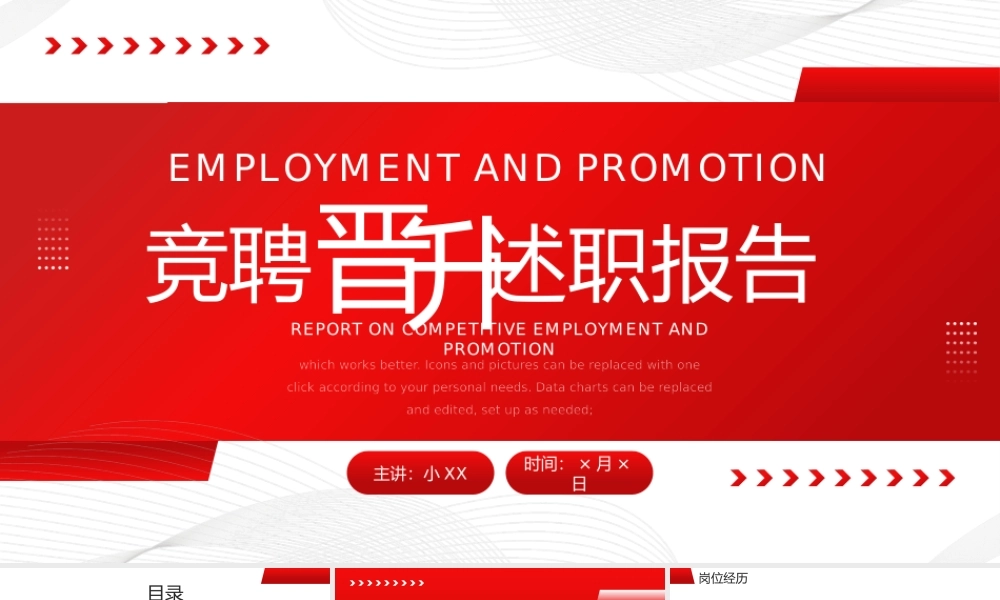 红色商务风竞聘晋升述职报告PPT.pptx