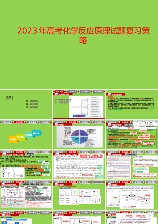 2023年高考化学反应原理试题复习策略讲座.pptx