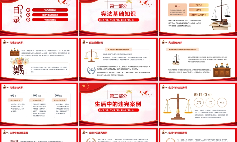 我与宪法普法知识国家宪法日宣传推广PPT模板.pptx