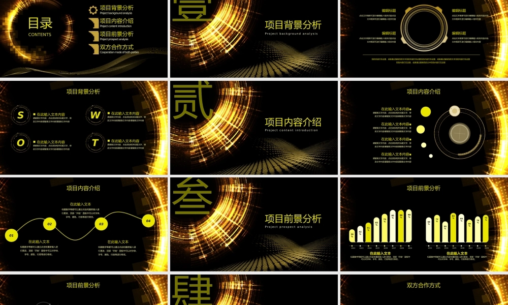 黑金科技风项目计划书PPT模板.pptx