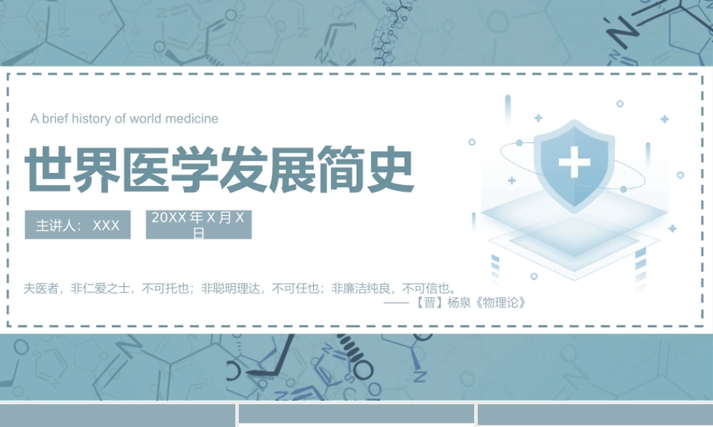 世界医学发展史PPT医学课件PPT.pptx