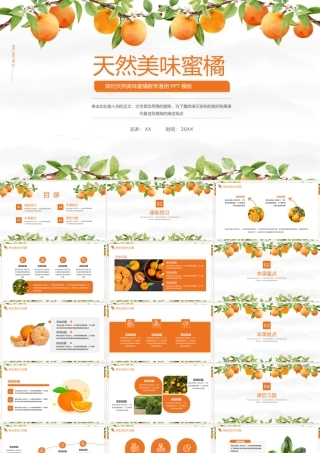 简约天热美味蜜橘教学通用.pptx