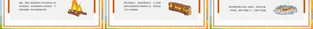 橙黄卡通风山火预防消防安全教育宣传.pptx