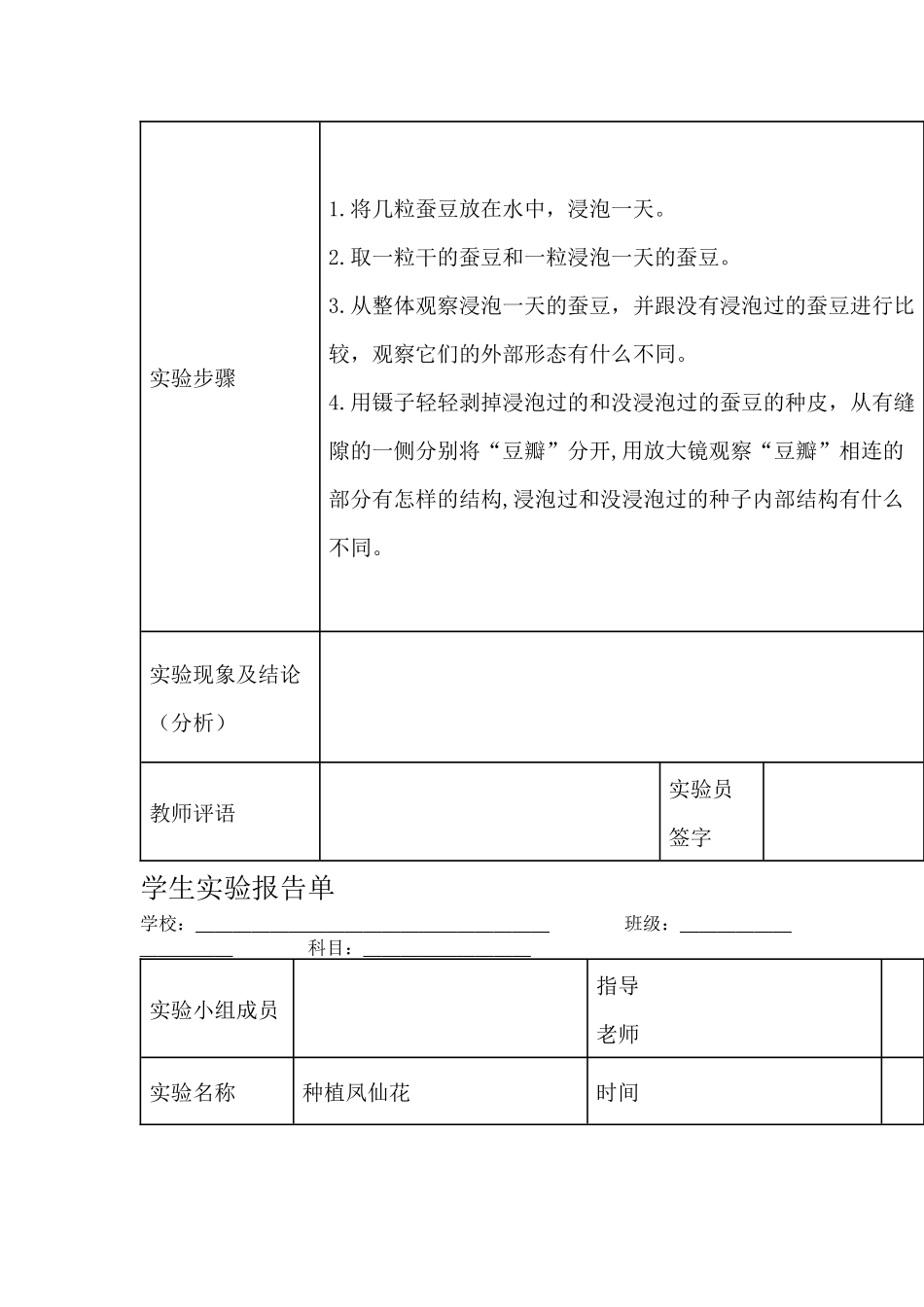 教科版科学四年级下册实验报告单.docx_第3页