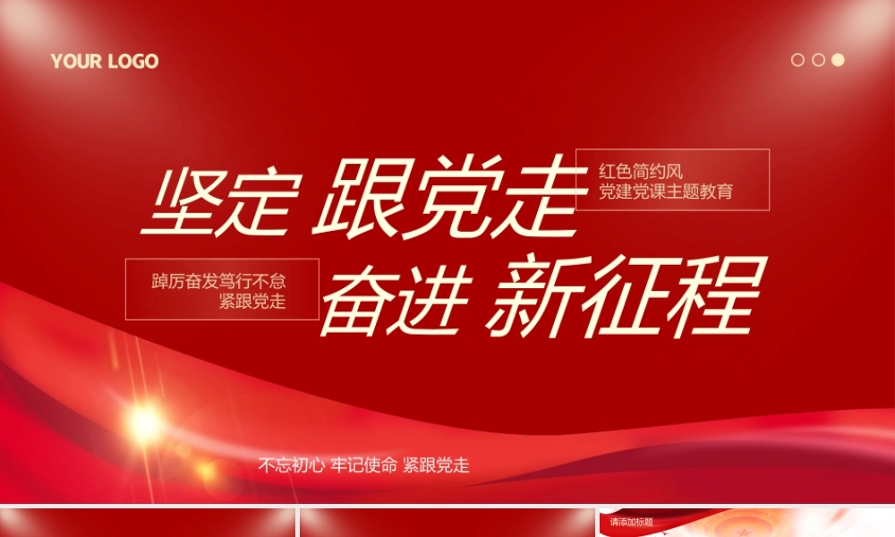 红色简约风党政党建教育.pptx