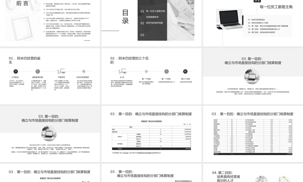 黑白简约商务风阿米巴企业经营管理.pptx
