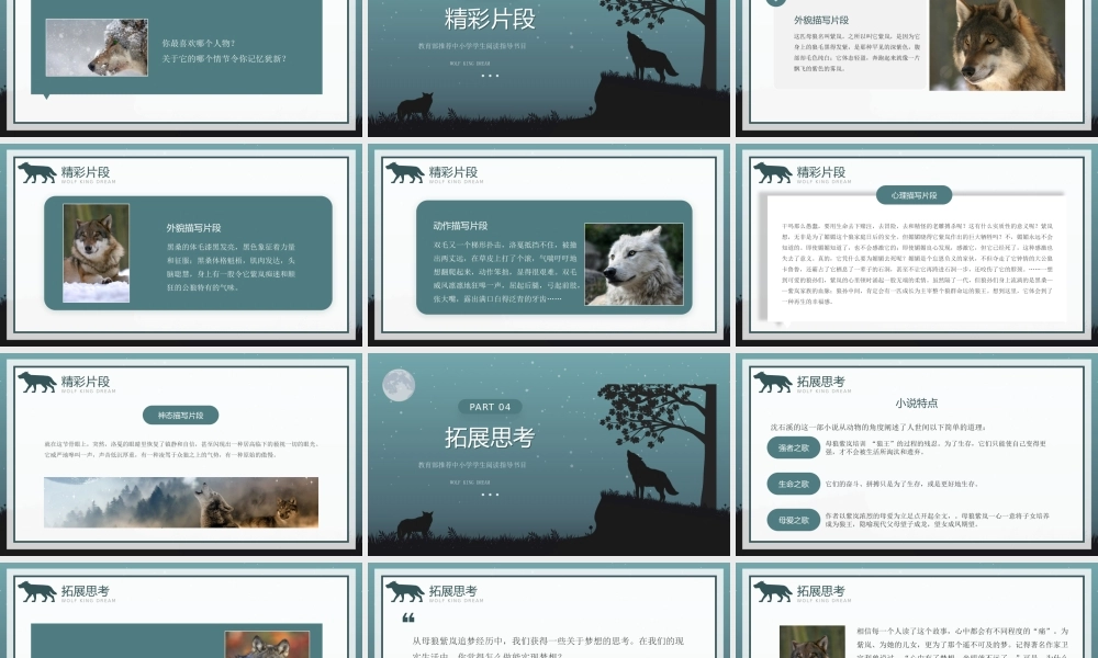 《狼王梦》读书分享读后感交流分享PPT课件（带内容）.pptx