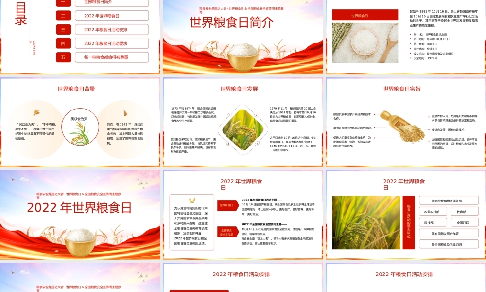 世界粮食日全国粮食安全宣传珍惜粮食主题教育.pptx
