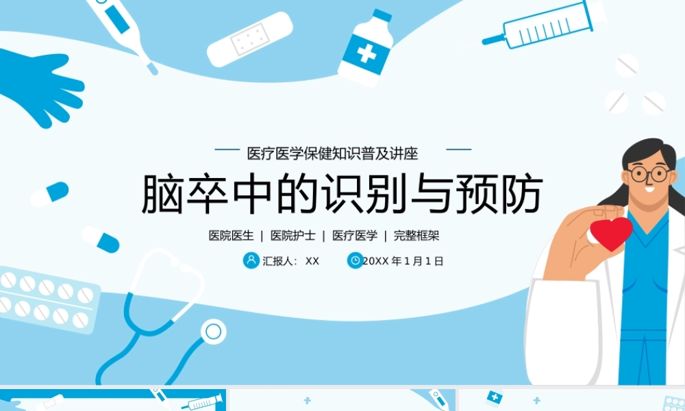 脑卒中脑中风脑出血诊断预防医疗医学.pptx
