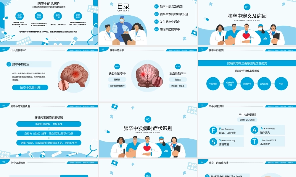 脑卒中脑中风脑出血诊断预防医疗医学.pptx