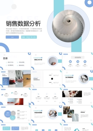个性简约销售数据分析PPT.pptx