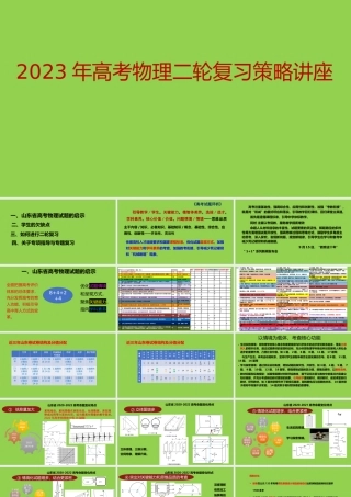 2023年高考物理二轮复习策略讲座.pptx