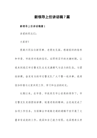 新领导上任讲话稿7篇.docx