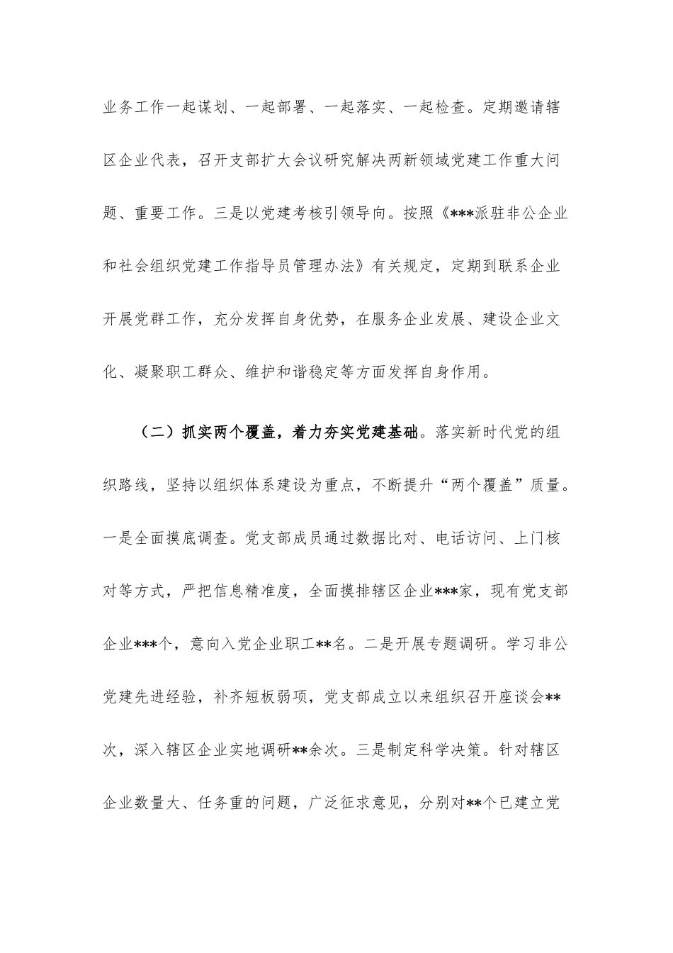 2022年度镇非公党建指导站党支部抓基层党建工作述职报告.docx_第2页