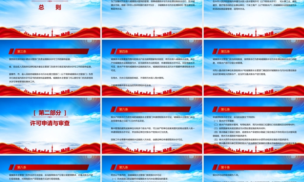 2023《城镇污水排入排水管网许可管理办法（2023修订）》重点内容学习PPT课件（带内容）.pptx