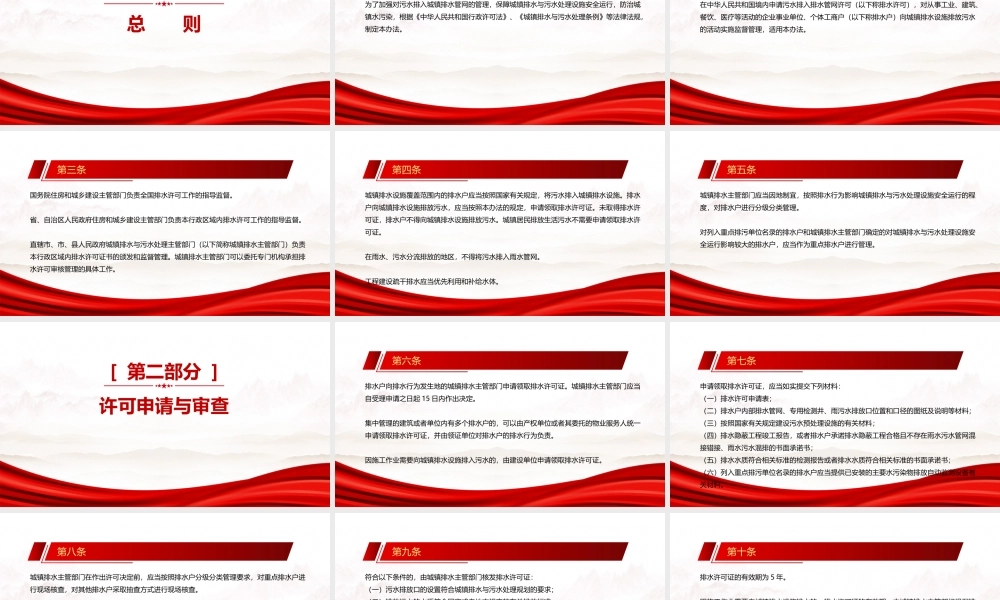 2023《城镇污水排入排水管网许可管理办法（2023修订）》全文学习PPT课件（带内容）.pptx
