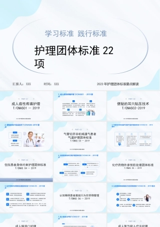 2023护理团体标准22项PPT2023年护理团体标准要点解读PPT课件（带内容）.pptx