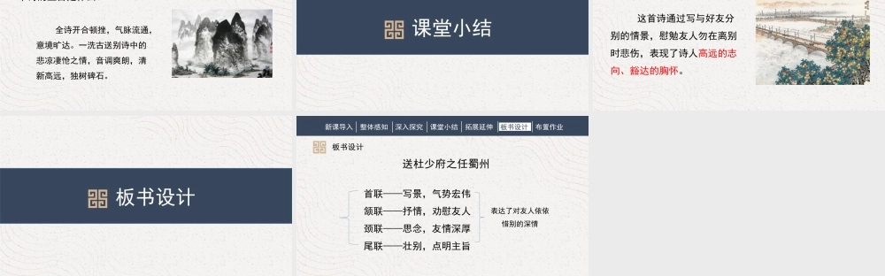 人教部编八年级语文下册《送杜少府之任蜀州》名师公开课同课异构创新获奖教学设计课件.pptx