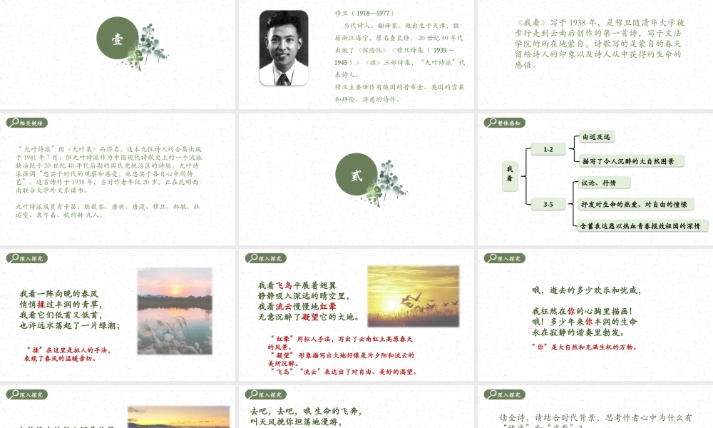 部编人教语文《我看》名师公开课同课异构创新获奖教学设计课件.pptx