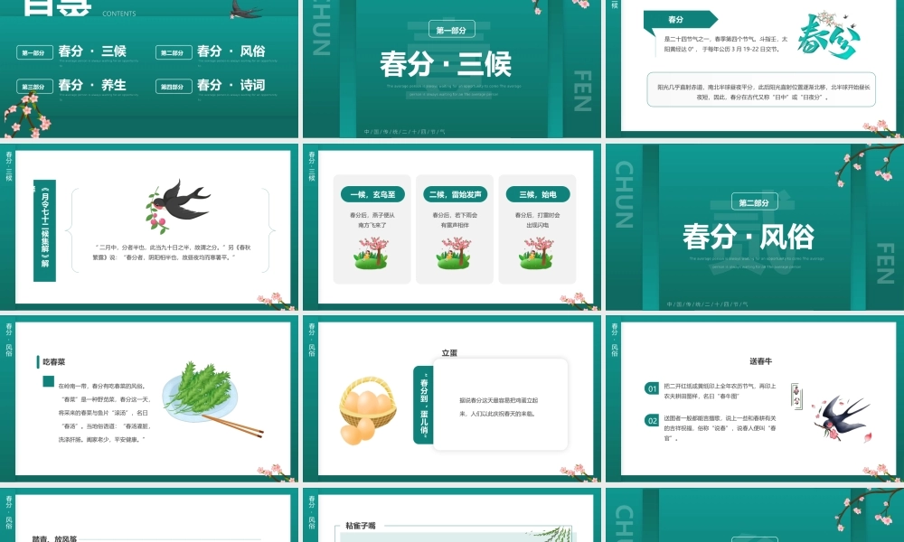 绿色简约风二十四节气之春分介绍PPT.pptx