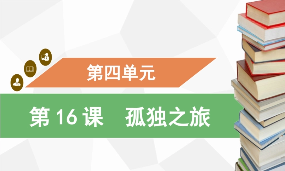 部编人教初中语文名师公开课同课异构创新获奖教学设计课件第16课　孤独之旅习题课件（共22张PPT）.pptx