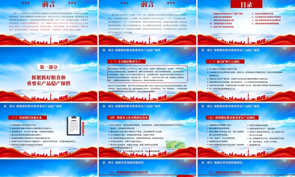 《关于做好2023年全面推进乡村振兴重点工作的意见》全文学习PPT2023一号文件PPT课件（带内容）.pptx