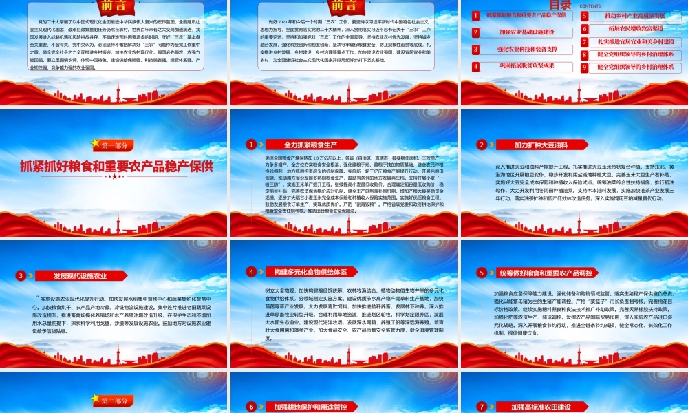 关于做好2023年全面推进乡村振兴重点工作的意见PPT深入学习2023一号文件PPT课件（带内容）.pptx