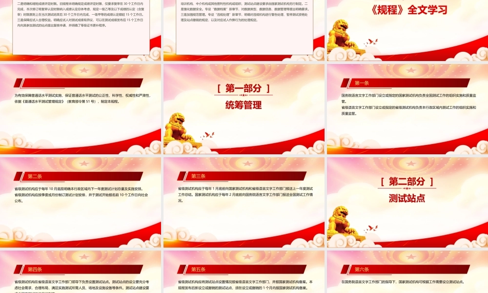 学习2023《普通话水平测试规程（2023修订）》重点内容PPT课件（带内容）.pptx