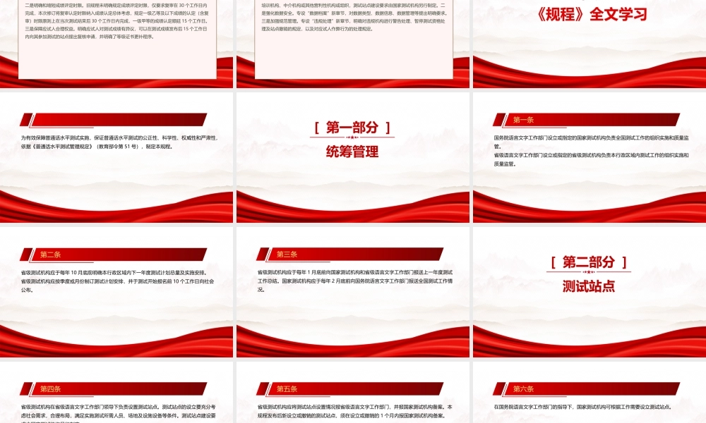 2023《普通话水平测试规程（2023修订）》全文学习PPT课件（带内容）.pptx
