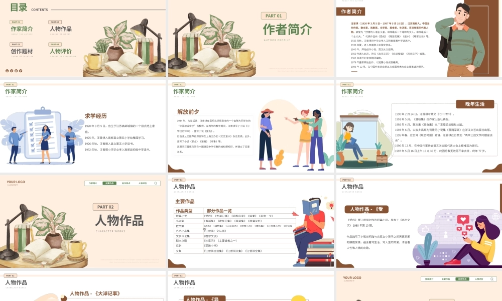 汪曾祺文学作家名人介绍人物PPT.pptx