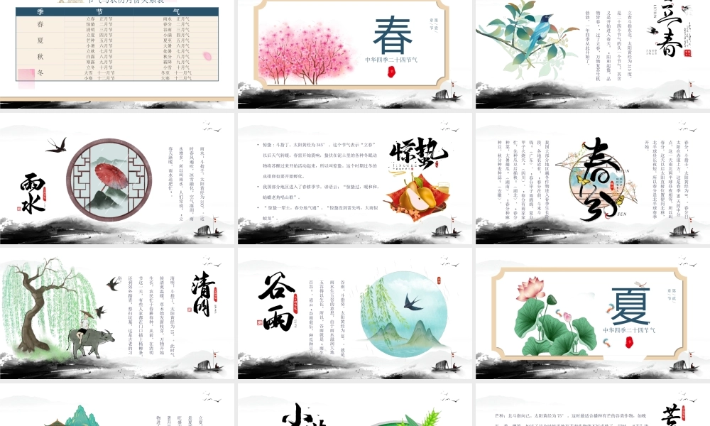 中华二十四节气介绍主题班会PPT课件（带内容）.pptx