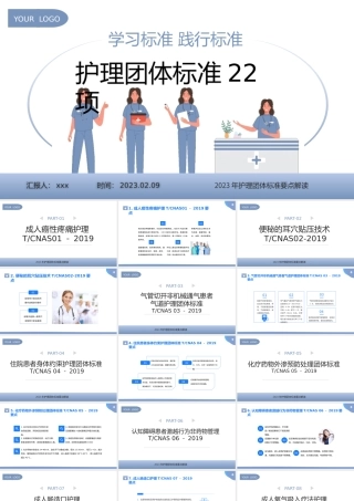 2023年护理团体标准22项要点解读专题课件PPT模板.pptx