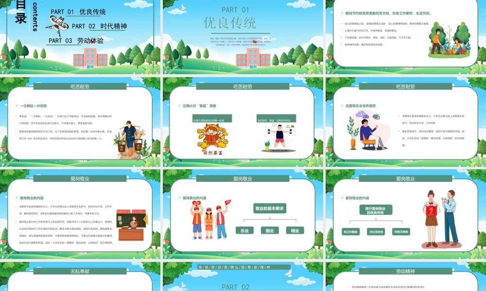 弘扬劳动精神大学生劳作教育PPT传承劳动美德弘扬奉献精神PPT课件（带内容）.pptx