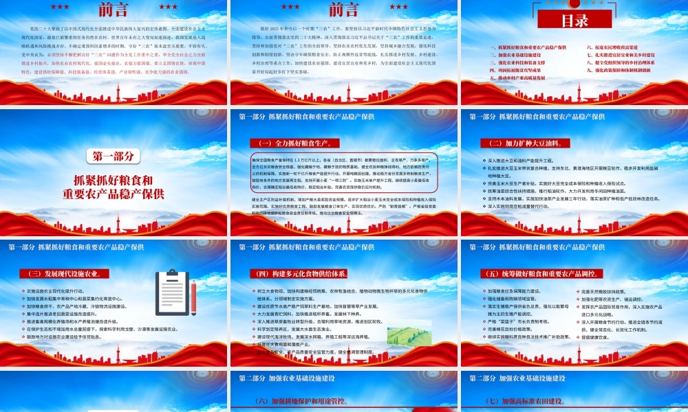 深入学习2023一号文件PPT《关于做好2023年全面推进乡村振兴重点工作的意见》重点内容学习PPT课件（带内容）.pptx