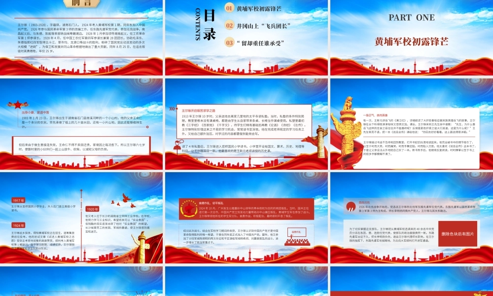 王尔琢事迹介绍PPT王尔琢的红色故事PPT课件（带内容）.pptx