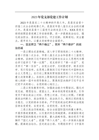 2023年党支部党建工作计划要点2.docx