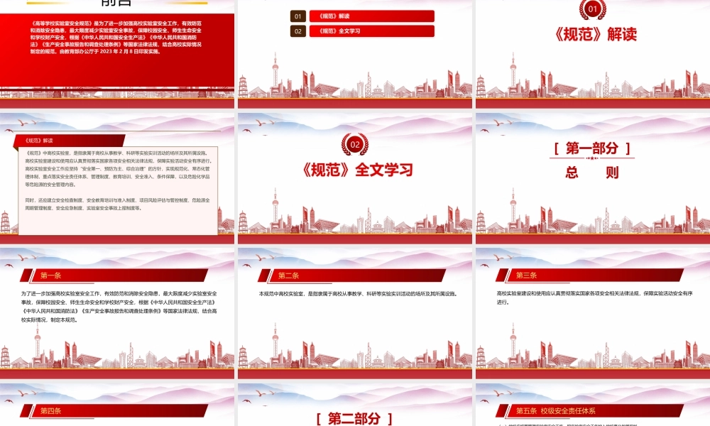 学习2023教育部发布《高等学校实验室安全规范》重点要点内容PPT课件（带内容）.pptx