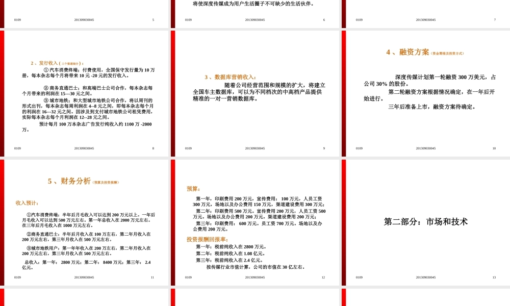 深度传媒商业计划书.ppt